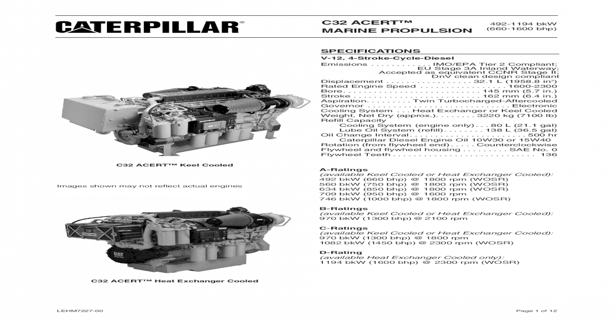 caterpillar c32 engine pdf